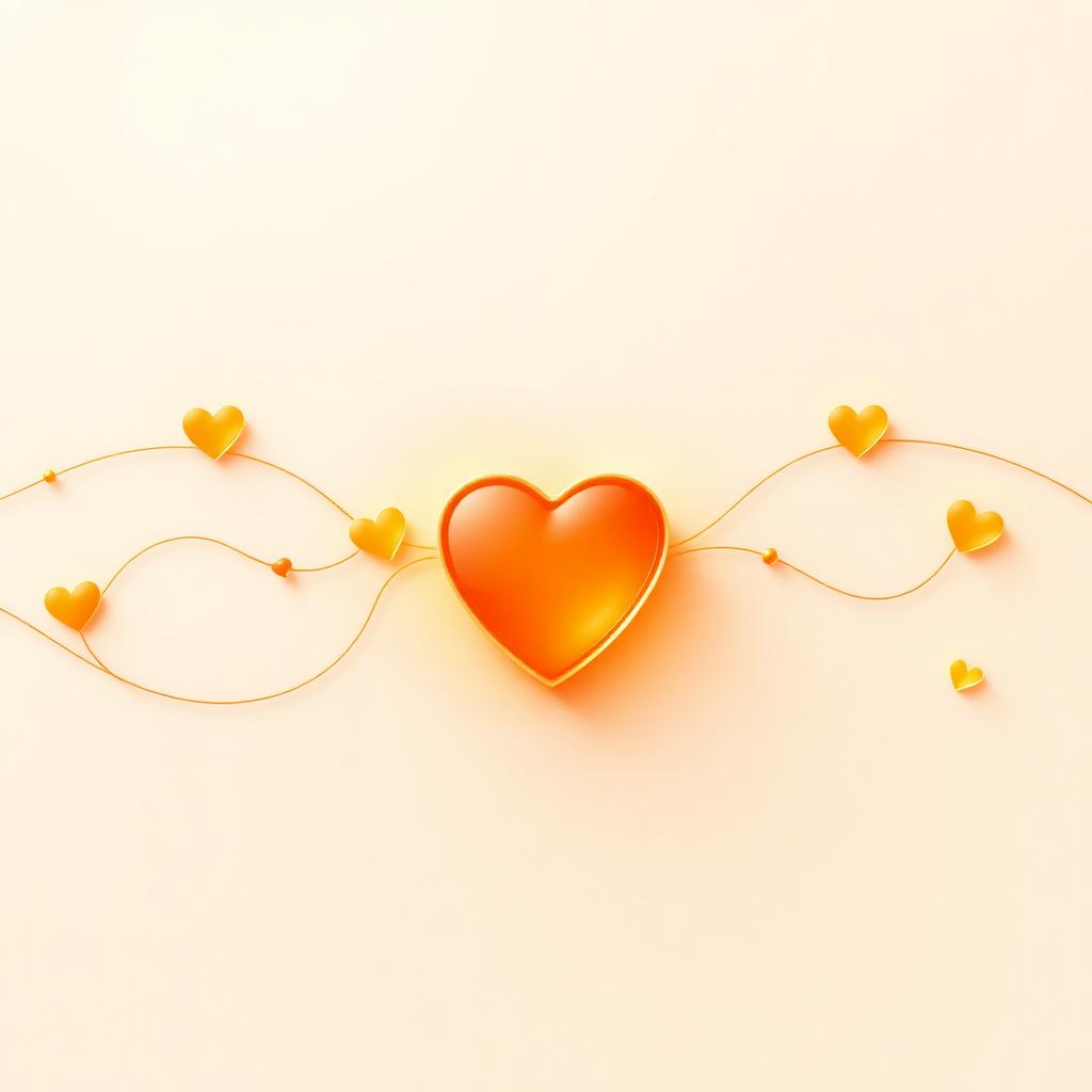 Warm illustration of connected hearts